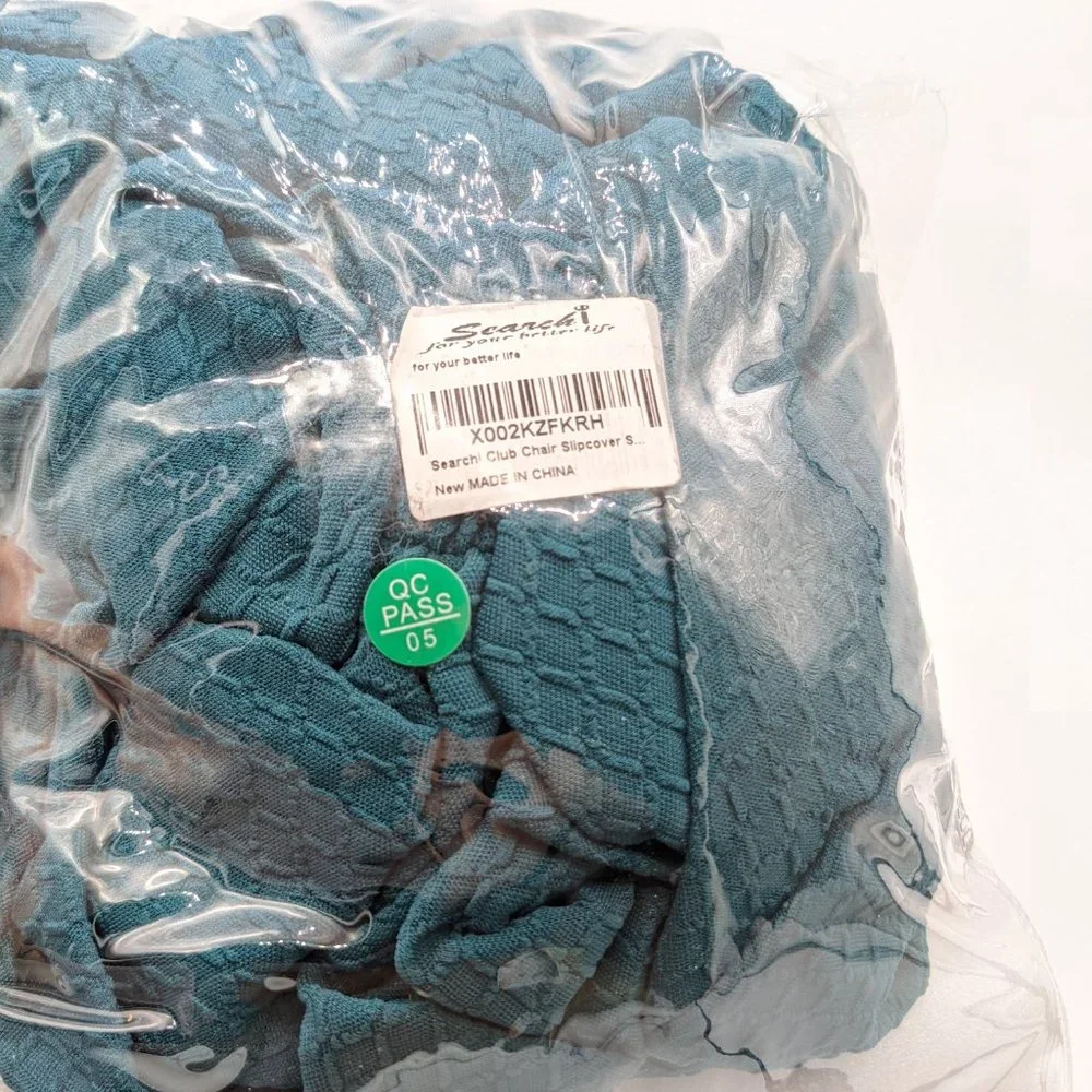Elegant Teal Armchair Slipcover